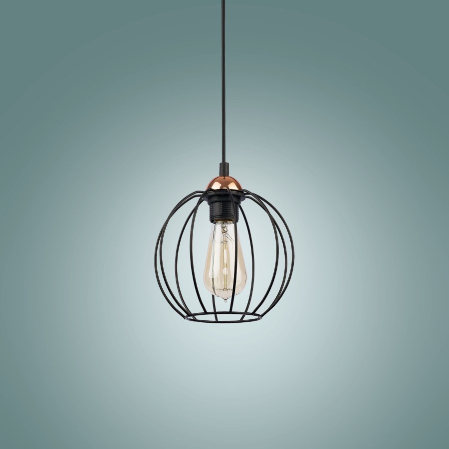 TK Galaxy loftlampe, Stor - kobber og sort metal