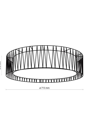 TK Harmony loftlampe - sort stof og metal