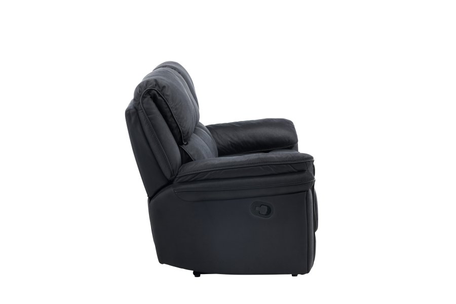 VENTURE DESIGN Saranda recliner 3 pers. sofa - sort mikrofiber