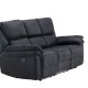 VENTURE DESIGN Saranda recliner 3 pers. sofa - sort mikrofiber