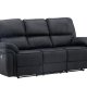 VENTURE DESIGN Saranda recliner 3 pers. sofa - sort mikrofiber