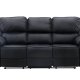 VENTURE DESIGN Saranda recliner 3 pers. sofa - sort mikrofiber