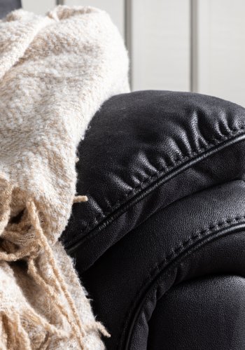 VENTURE DESIGN Saranda recliner 3 pers. sofa - sort mikrofiber