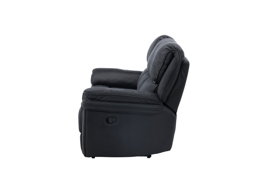 VENTURE DESIGN Saranda recliner 3 pers. sofa - sort mikrofiber