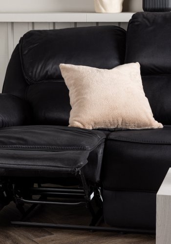 VENTURE DESIGN Saranda recliner 3 pers. sofa - sort mikrofiber