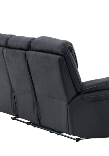 VENTURE DESIGN Saranda recliner 3 pers. sofa - sort mikrofiber