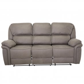 VENTURE DESIGN Saranda 3 pers. sofa, m. recliner - gr stof