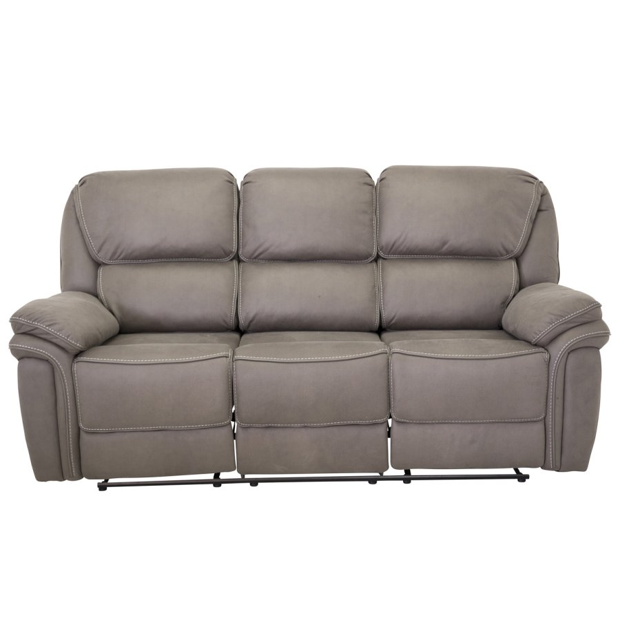 VENTURE DESIGN Saranda 3 pers. sofa, m. recliner - gr stof