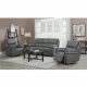 VENTURE DESIGN Saranda 3 pers. sofa, m. recliner - gr stof