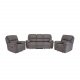 VENTURE DESIGN Saranda 3 pers. sofa, m. recliner - gr stof