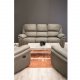 VENTURE DESIGN Saranda 3 pers. sofa, m. recliner - gr stof
