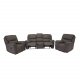 VENTURE DESIGN Saranda 3 pers. sofa, m. recliner - gr stof