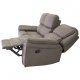 VENTURE DESIGN Saranda 3 pers. sofa, m. recliner - gr stof