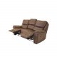 VENTURE DESIGN Saranda 3 pers. sofa, m. recliner - brun stof