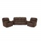VENTURE DESIGN Saranda 3 pers. sofa, m. recliner - brun stof