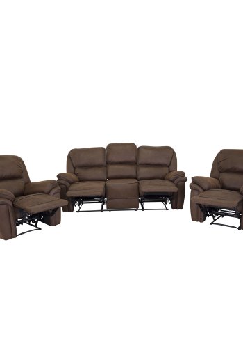 VENTURE DESIGN Saranda 3 pers. sofa, m. recliner - brun stof