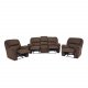 VENTURE DESIGN Saranda 3 pers. sofa, m. recliner - brun stof