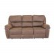 VENTURE DESIGN Saranda 3 pers. sofa, m. recliner - brun stof