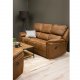 VENTURE DESIGN Saranda 3 pers. sofa, m. recliner - brun stof