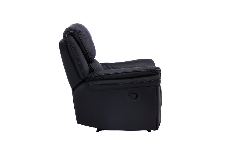 VENTURE DESIGN Saranda recliner lnestol, m. armln - sort mikrofiber og plastik