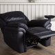 VENTURE DESIGN Saranda recliner lnestol, m. armln - sort mikrofiber og plastik