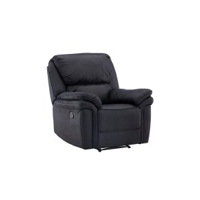 VENTURE DESIGN Saranda recliner lnestol, m. armln - sort mikrofiber og plastik