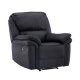 VENTURE DESIGN Saranda recliner lnestol, m. armln - sort mikrofiber og plastik