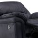 VENTURE DESIGN Saranda recliner lnestol, m. armln - sort mikrofiber og plastik