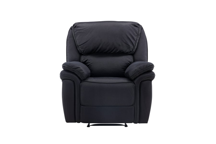 VENTURE DESIGN Saranda recliner lnestol, m. armln - sort mikrofiber og plastik