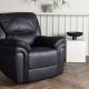 VENTURE DESIGN Saranda recliner lnestol, m. armln - sort mikrofiber og plastik