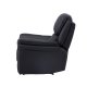 VENTURE DESIGN Saranda recliner lnestol, m. armln - sort mikrofiber og plastik