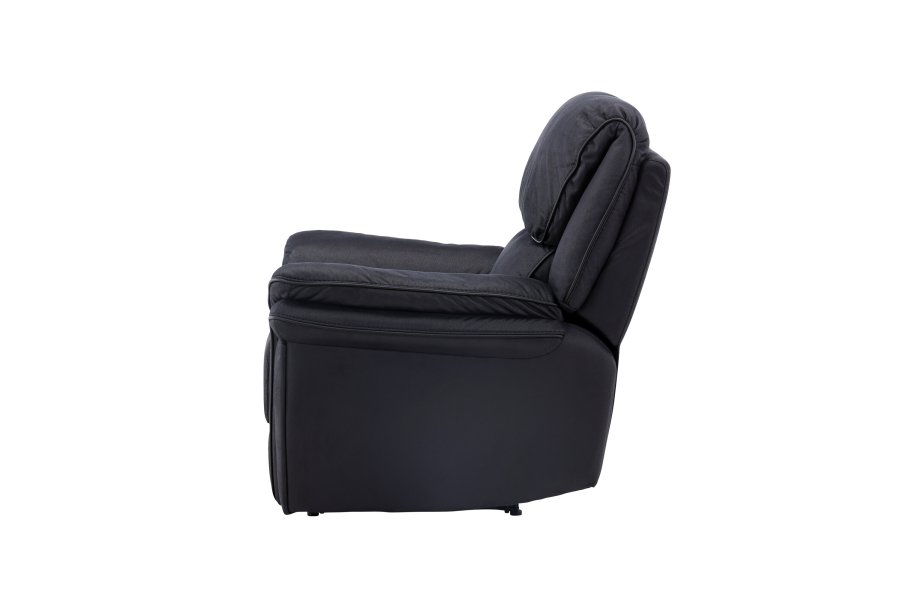 VENTURE DESIGN Saranda recliner lnestol, m. armln - sort mikrofiber og plastik
