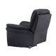 VENTURE DESIGN Saranda recliner lnestol, m. armln - sort mikrofiber og plastik