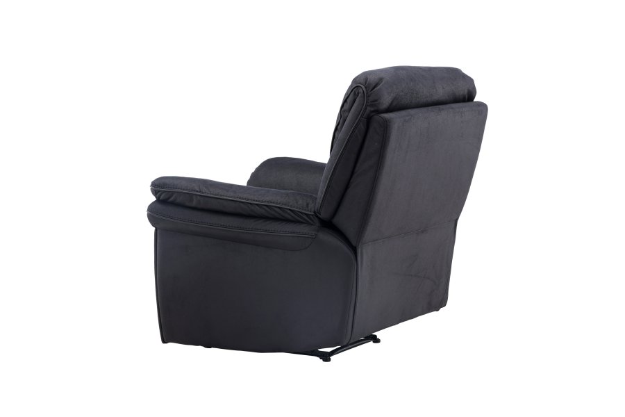 VENTURE DESIGN Saranda recliner lnestol, m. armln - sort mikrofiber og plastik
