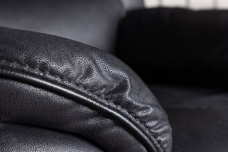 VENTURE DESIGN Saranda recliner lnestol, m. armln - sort mikrofiber og plastik