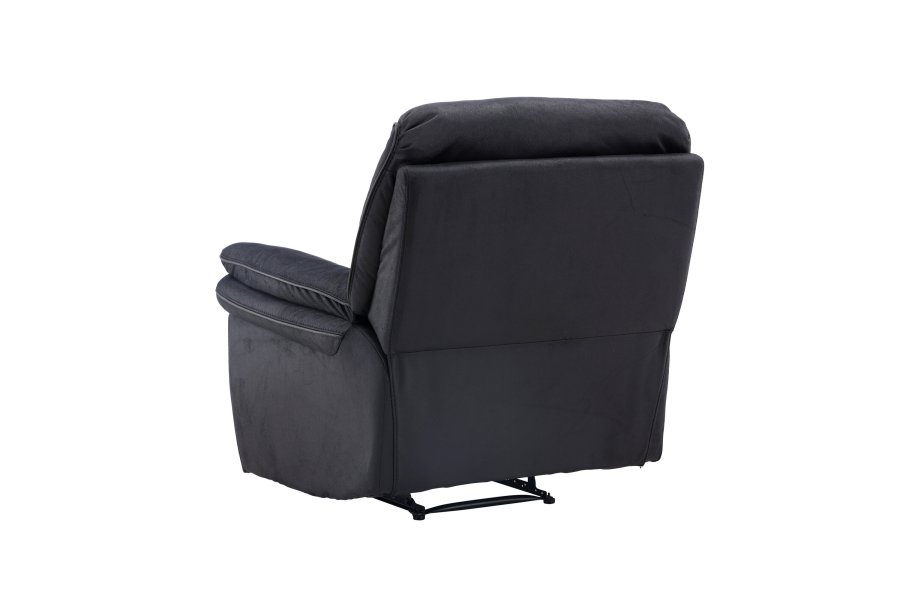 VENTURE DESIGN Saranda recliner lnestol, m. armln - sort mikrofiber og plastik