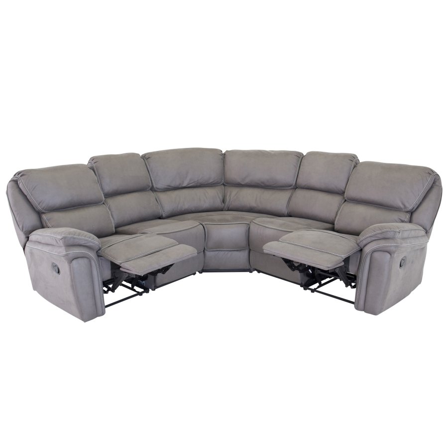 VENTURE DESIGN Saranda hjrnesofa, m. recliner - gr stof