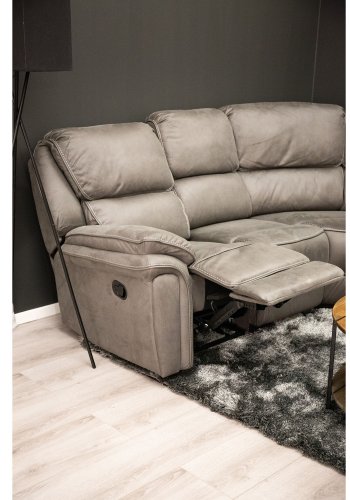 VENTURE DESIGN Saranda hjrnesofa, m. recliner - gr stof
