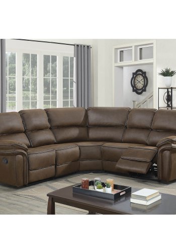 VENTURE DESIGN Saranda hjrnesofa, m. recliner - brun stof