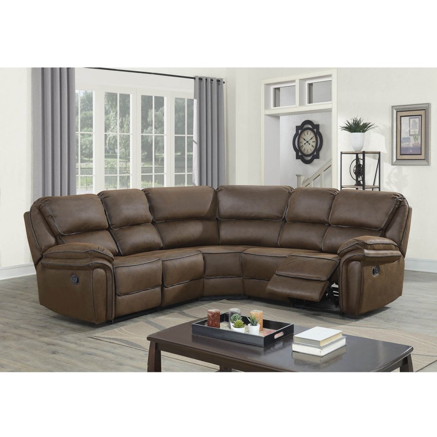 VENTURE DESIGN Saranda hjrnesofa, m. recliner - brun stof