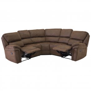 VENTURE DESIGN Saranda hjrnesofa, m. recliner - brun stof