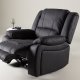 VENTURE DESIGN Singapore recliner lnestol, m. armln - sort polyester og metal