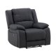 VENTURE DESIGN Singapore recliner lnestol, m. armln - sort polyester og metal