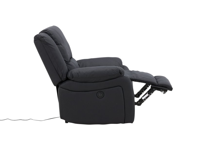 VENTURE DESIGN Singapore recliner lnestol, m. armln - sort polyester og metal