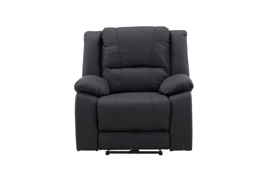 VENTURE DESIGN Singapore recliner lnestol, m. armln - sort polyester og metal