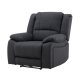 VENTURE DESIGN Singapore recliner lnestol, m. armln - sort polyester og metal