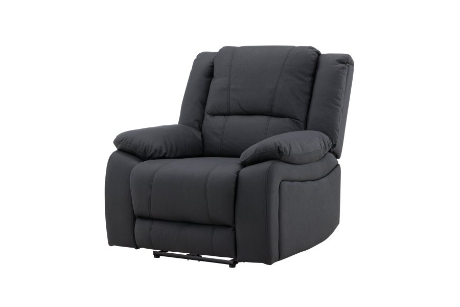 VENTURE DESIGN Singapore recliner lnestol, m. armln - sort polyester og metal