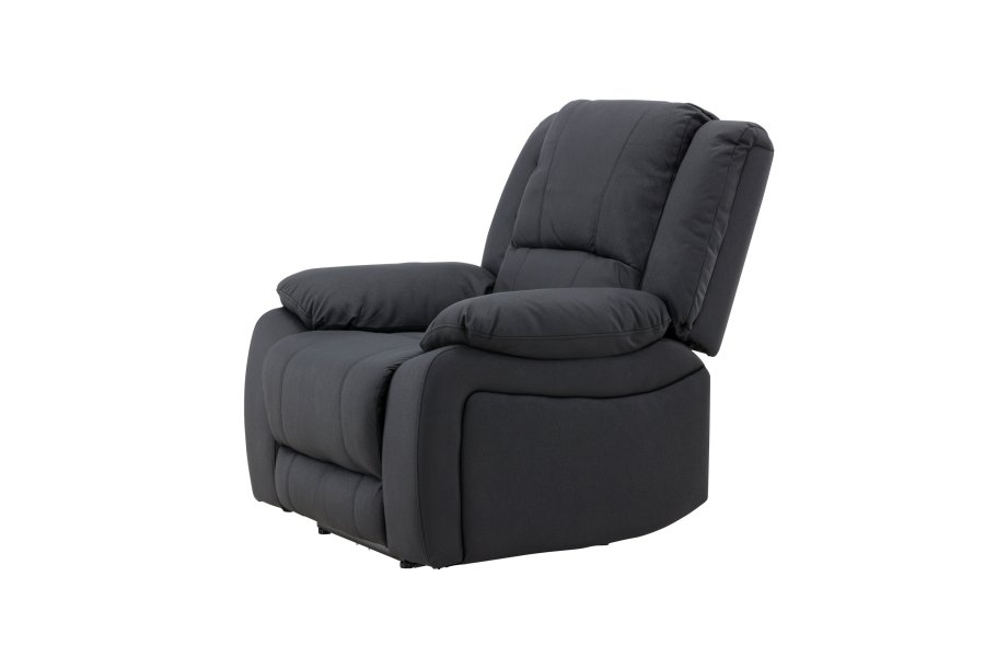 VENTURE DESIGN Singapore recliner lnestol, m. armln - sort polyester og metal