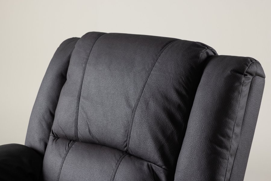 VENTURE DESIGN Singapore recliner lnestol, m. armln - sort polyester og metal