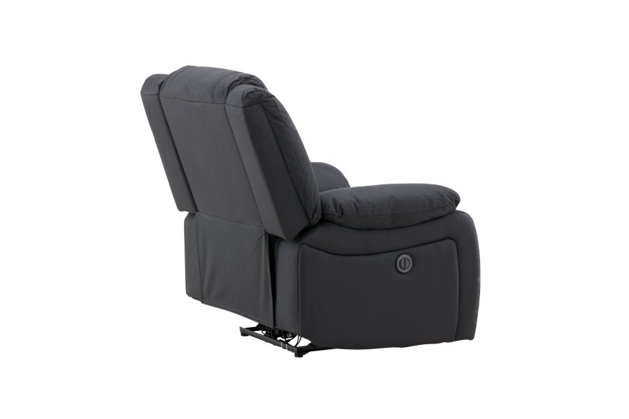 VENTURE DESIGN Singapore recliner lnestol, m. armln - sort polyester og metal